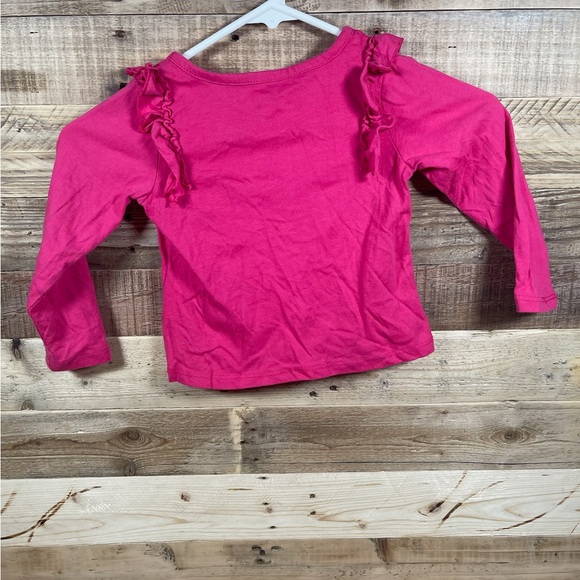 Miniville I Believe In Fairies Girls (3T) Pink Cotton Ruffles Long Sleeve Shirt - Picture 2 of 3
